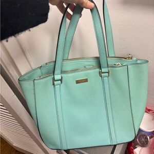 Vintage Kate Spade Aqua Blue Tote Bag
